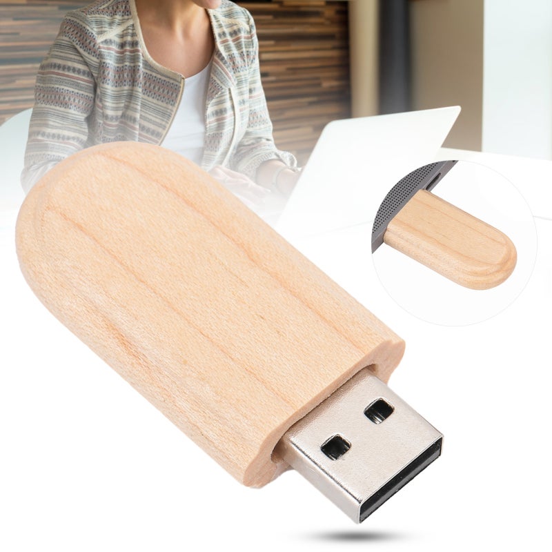 Wooden USB Drive 3.0: High-Speed Data Transfer - Mini Portable Flash Drive for Home Office, Digital Storage, Gift-Giving - Image 2