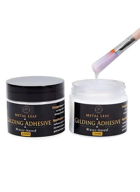 Gilding Adhesive 100ml Gold Leaf Adhesive for Craft Use Water Based Gold Leaf Glue for Craft Art Use Pasting Foil Epoxy Resin