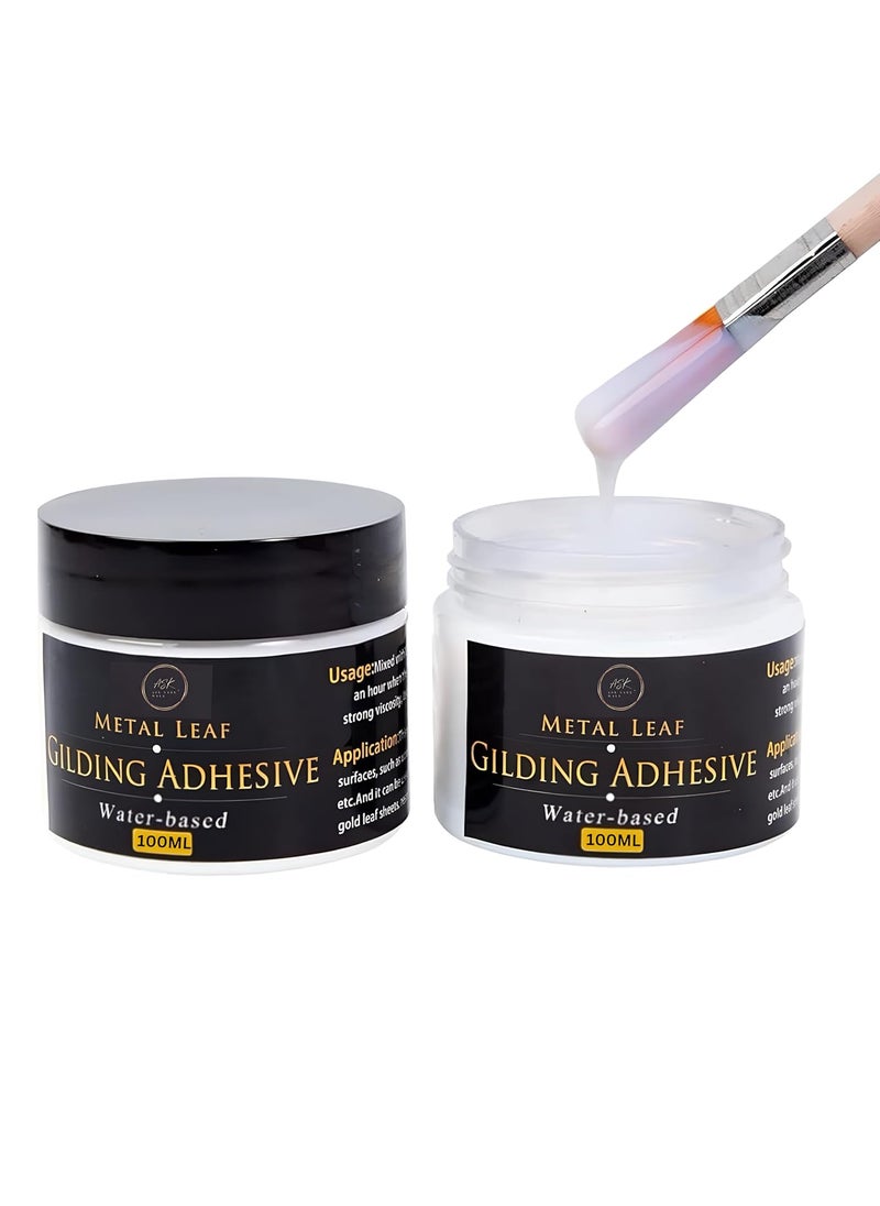 ASK VARK WALA Gilding Adhesive 100ml Gold Leaf Adhesive for Craft Use Water Based Gold Leaf Glue for Craft Art Use Pasting Foil Epoxy Resin 