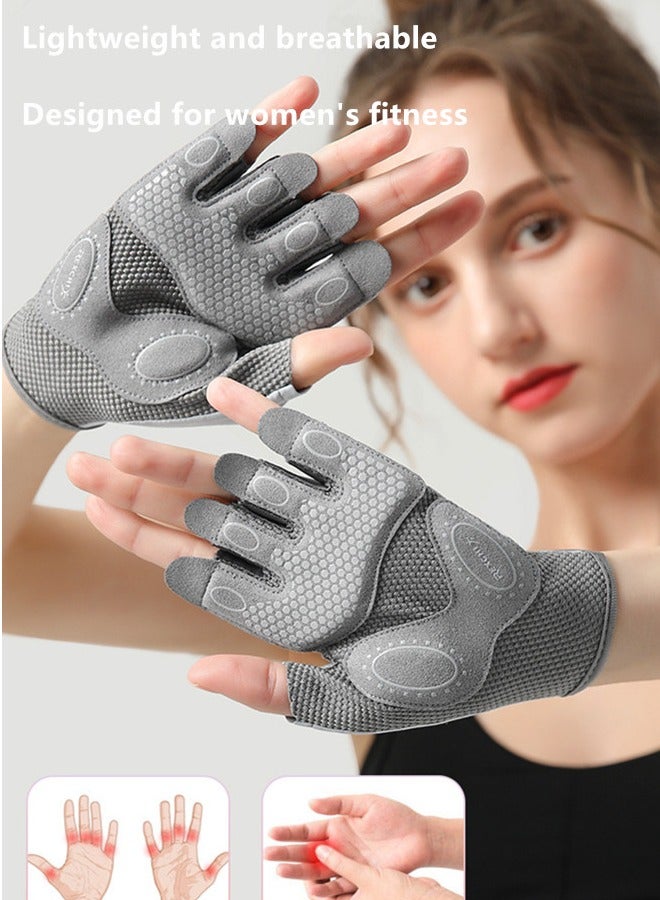 NIBEMINENT Workout Gloves for Women, Fingerless Weight Lifting Gloves for Exercise, Lightweight Breathable Gym Gloves for Weightlifting, Fitness, Training, Climbing, Cycling and Rowing  - Image 4