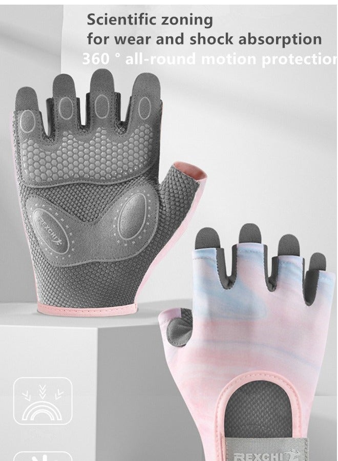 NIBEMINENT Workout Gloves for Women, Fingerless Weight Lifting Gloves for Exercise, Lightweight Breathable Gym Gloves for Weightlifting, Fitness, Training, Climbing, Cycling and Rowing  - Image 5