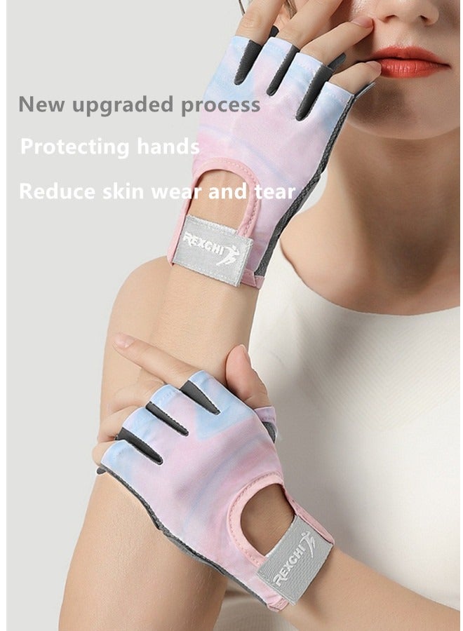 NIBEMINENT Workout Gloves for Women, Fingerless Weight Lifting Gloves for Exercise, Lightweight Breathable Gym Gloves for Weightlifting, Fitness, Training, Climbing, Cycling and Rowing  - Image 2