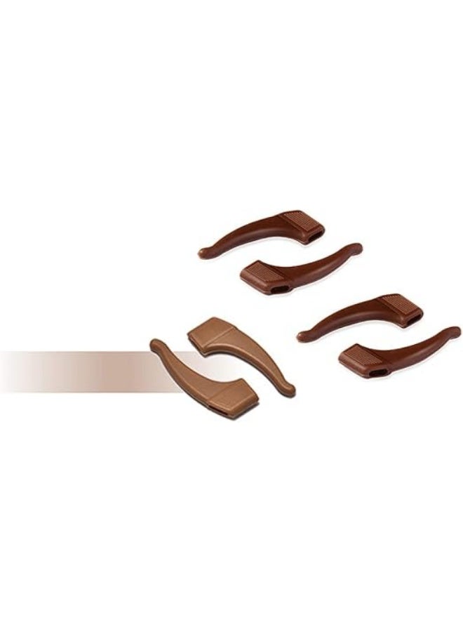 طقم مثبتات نظارات سيليكون مانعة للانزلاق (Ear Hook) - 3 أزواج - بني - Image 1