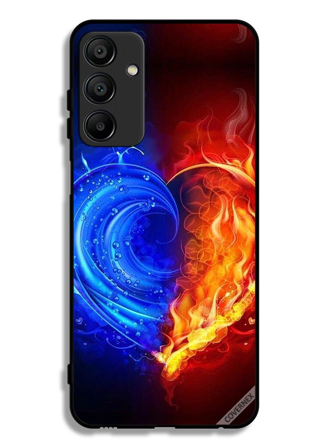 Covernex Samsung Galaxy A15 5G Protective Case Cover Fire And Water Heart Wallpaper - Image 1
