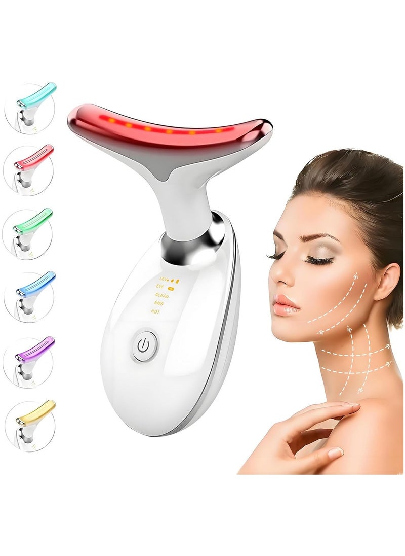 HEROCKX - Face and Neck Massager 7 Color Light Based Facial and Neck Massager Multifunctional Facial Skin Care Tools Wrinkle Removal Device for Face and Neck Facial Skin Care Massage - Image 1