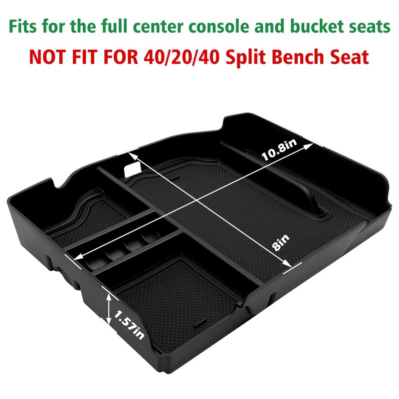 JOJOMARK Center Console Organizer fits for Dodge RAM 2025 2024 2023 2022 2021 2020 2019 1500 2500 3500 Accessories Interior Storage Box Armrest Storage Tray (Black) - Image 3