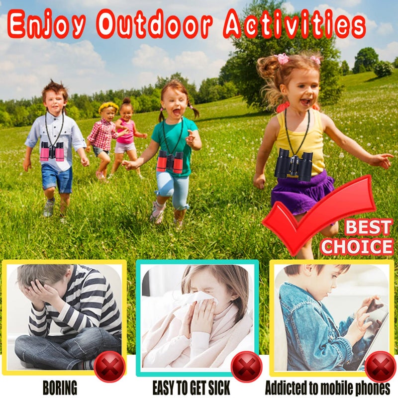 ARTOMIDE Kids Binoculars Best Gifts for 3-12 Years Boys Girls High-Resolution Optics Shockproof Mini Compact Binocuolar Toys Folding Small Telescope for Bird Watching Camping Outdoor Play - Image 3