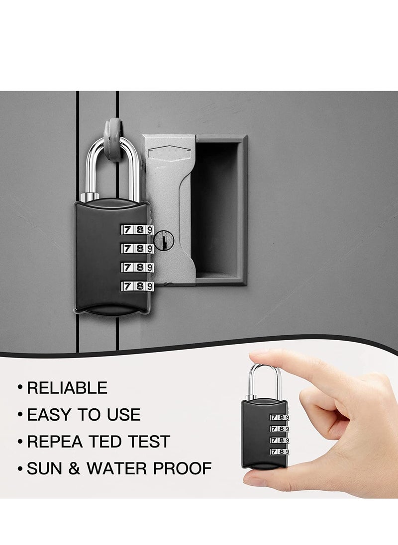 KASTWAVE - Combination Lock, Travel Bag Lock, 7 Pack, 3 Digit Combination Padlock for Traveling Toolbox School Gym Door Locker Suitcases Employee Hasp Storage - Image 1