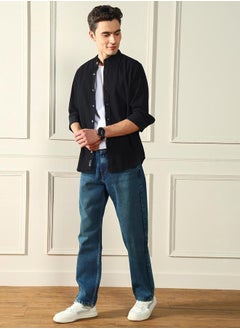 Dennis Lingo Men's Mid Blue Relaxed Fit Jeans - Comfortable and Casual  - Image 1