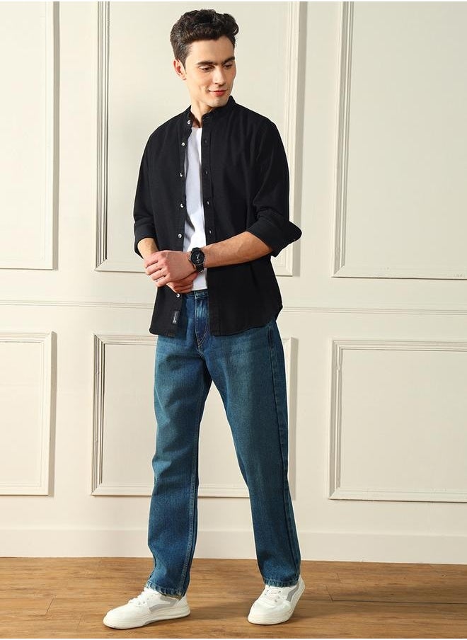 Dennis Lingo Men's Mid Blue Relaxed Fit Jeans - Comfortable and Casual  - Image 1