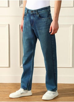 Dennis Lingo Men's Mid Blue Relaxed Fit Jeans - Comfortable and Casual  - Image 5