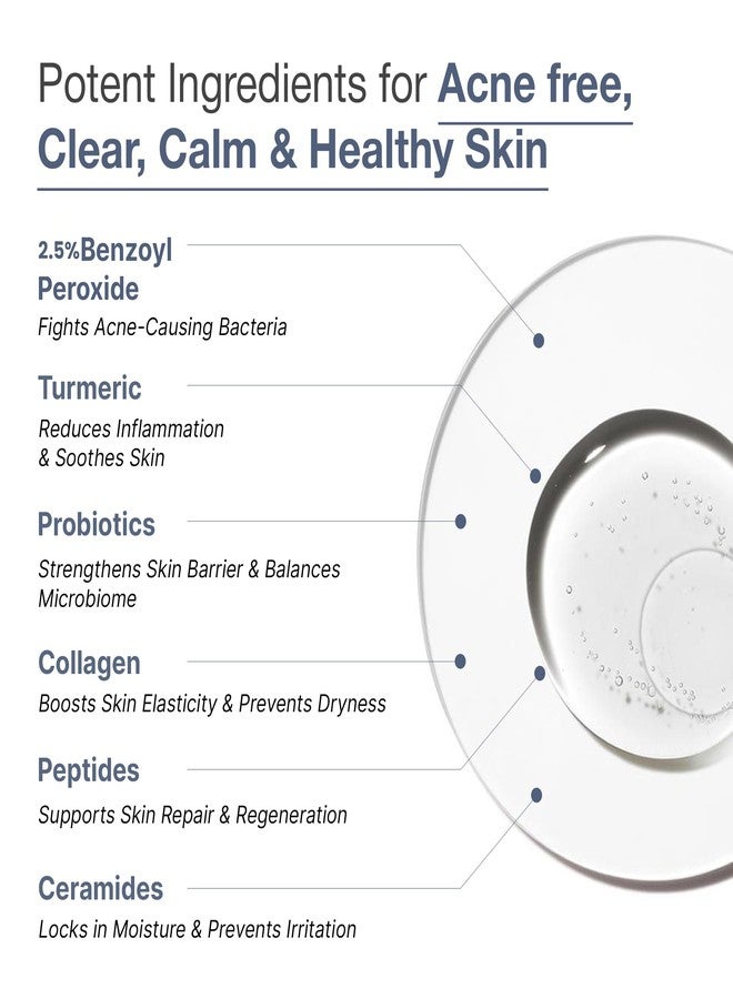 WILD OAK WildOak 2.5% Benzoyl Peroxide Acne Face Body Wash | 300ml | Kills 99.99% Acne Germs | Fights Severe Bacne | Unclogs Pores & Prevents Breakouts | Scientifically Proven Non-Drying Formula - Image 2