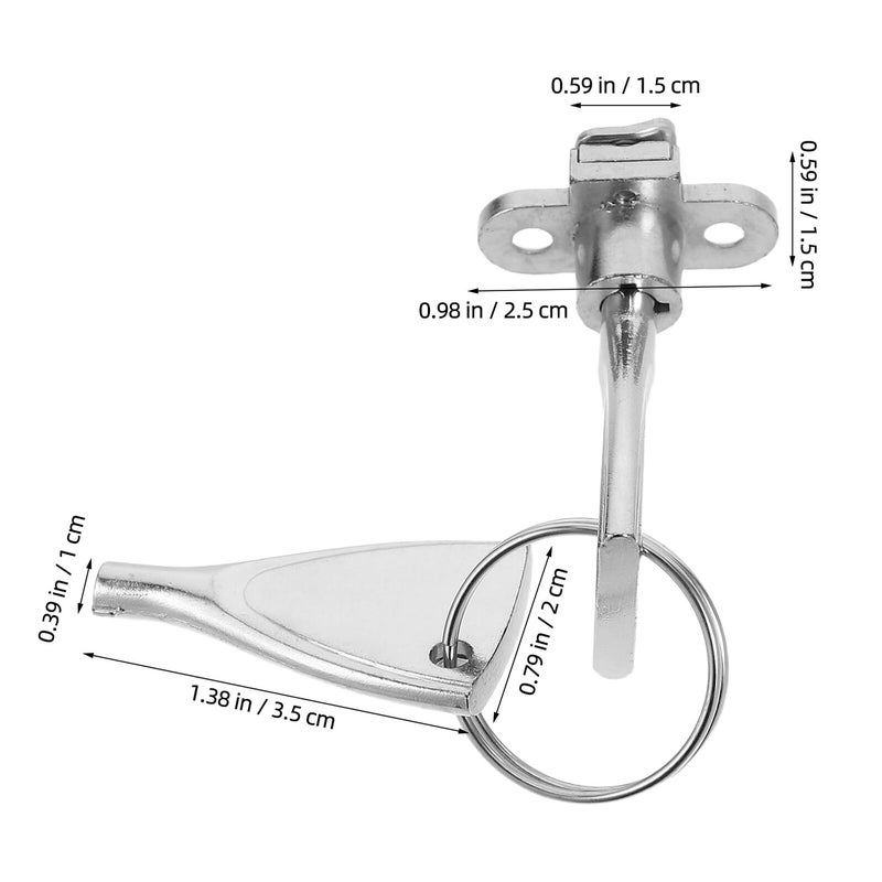 Cabinet Lock with Key for Mailbox Network Control Cabinet Door Security Device - Image 3