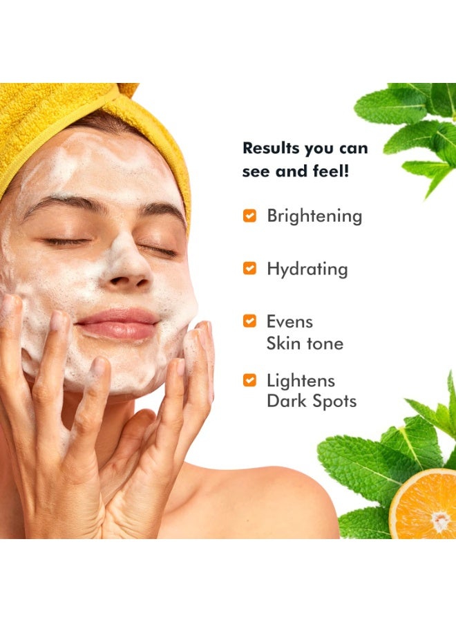 رو إسينشالز غسول الوجه للتنظيف والتفتيح من Raw Essentials - غني بمستخلصات البرتقال والليمون، والصبار، وفيتامين E، ومستخلصات العرقسوس، والنعناع (المنثول) - مناسب لجميع أنواع البشرة (150 مل، عبوة واحدة) - غسول للوجه للرجال والنساء - يحتوي على مكونات نشطة طبيعية بنسبة 100% - خالٍ من الكبريتات والبارابين. - Image 4
