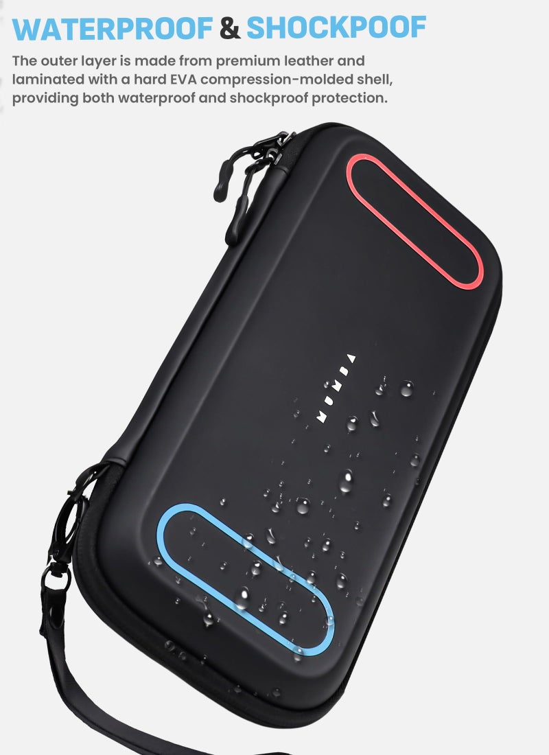 Mumba Carrying Case for Nintendo Switch 2 2025, Hard Shell Protective Carry Bag with 12 Game Cart Slot, Light weight and Portable Travel Case with Dual Zipper and Wrist Strap(Black) (Mini) - Image 5
