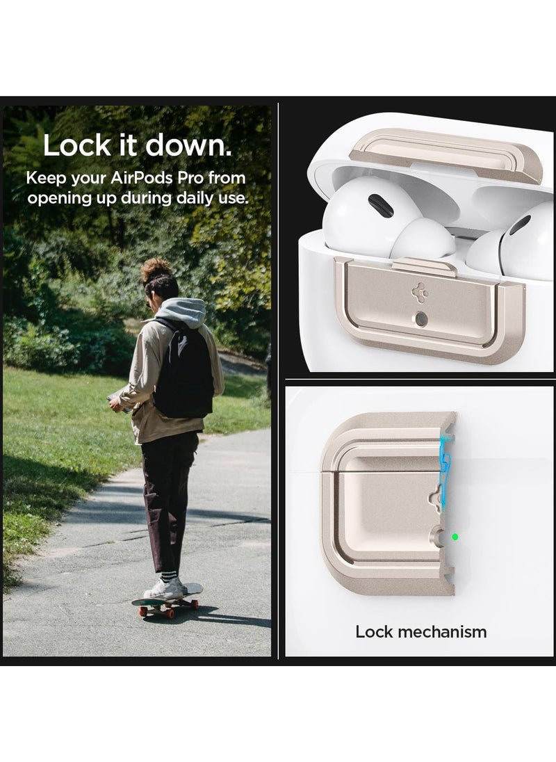 Lock Fit M for AirPods Pro 2 / Airpods Pro Secure Locking Device & Lanyard Strap with EZ Fit Install Kit [Charging Case NOT included] - Starlight
