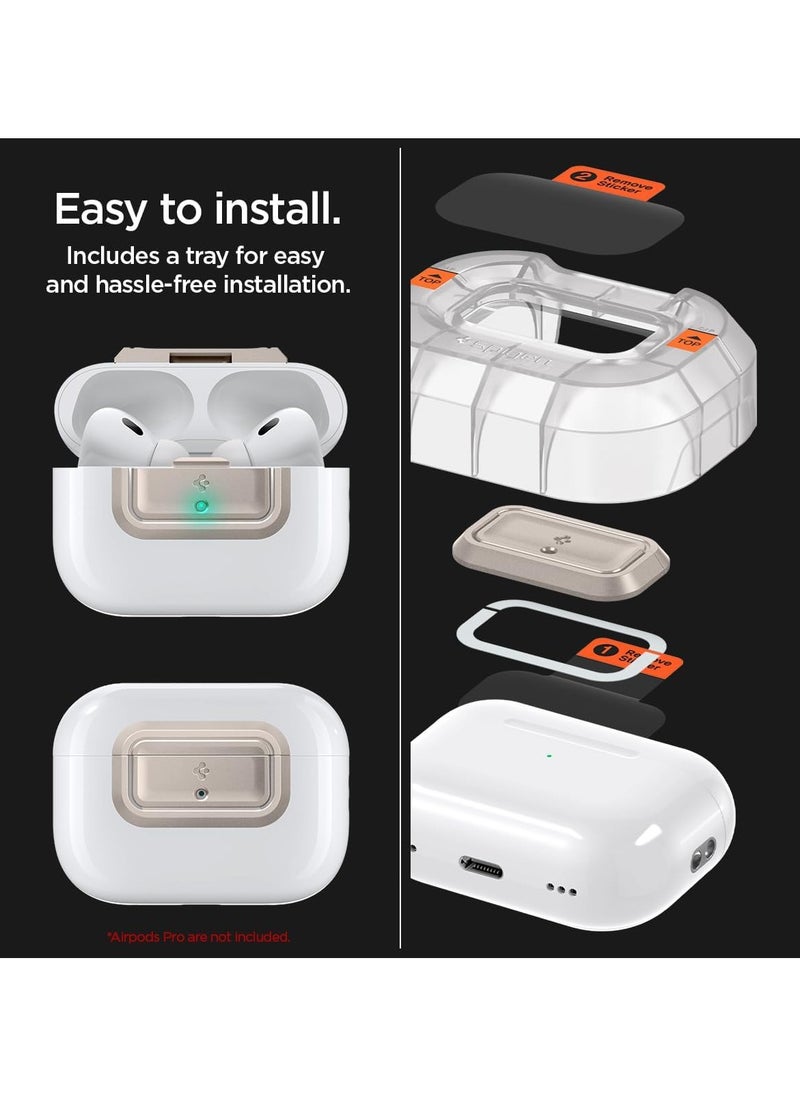 Lock Fit M for AirPods Pro 2 / Airpods Pro Secure Locking Device & Lanyard Strap with EZ Fit Install Kit [Charging Case NOT included] - Starlight