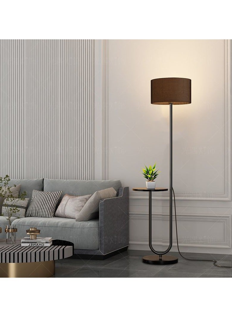 Bolivia's LED Floor Lamp with 3 Color Temperatures Bulb, Vintage Stand Light with Metal Tray, for Living Room Bedroom Office - Black - Image 1