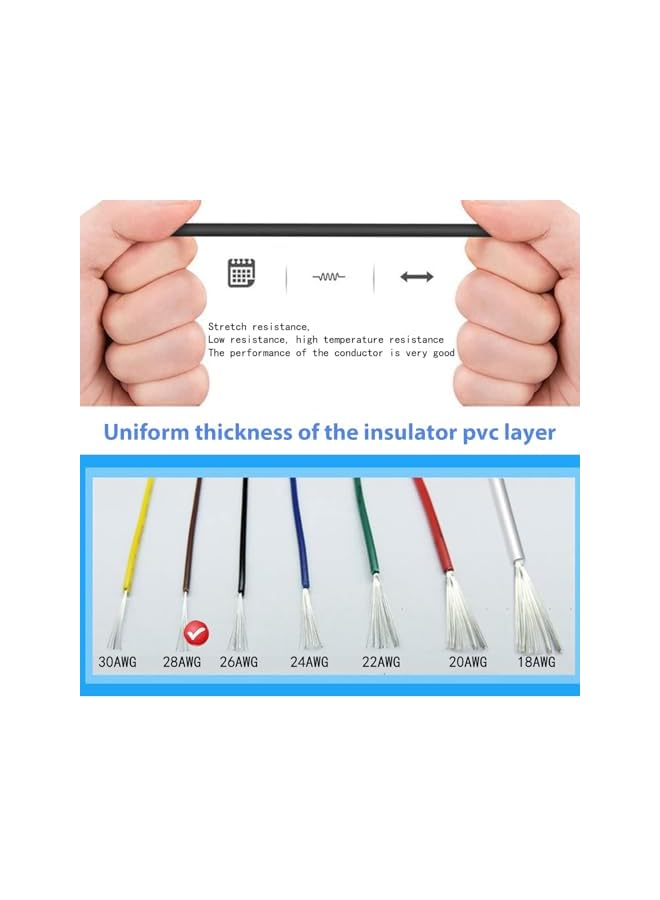 The Bros Stranded Wire Kit - 28AWG Silicone Electric Wire and Cable High and Low Temperature Resistant 10 Colors Stranded Tinned Copper Wire Soft for DIY, Lamps, Household Appliances, Batteries, etc.  - Image 4