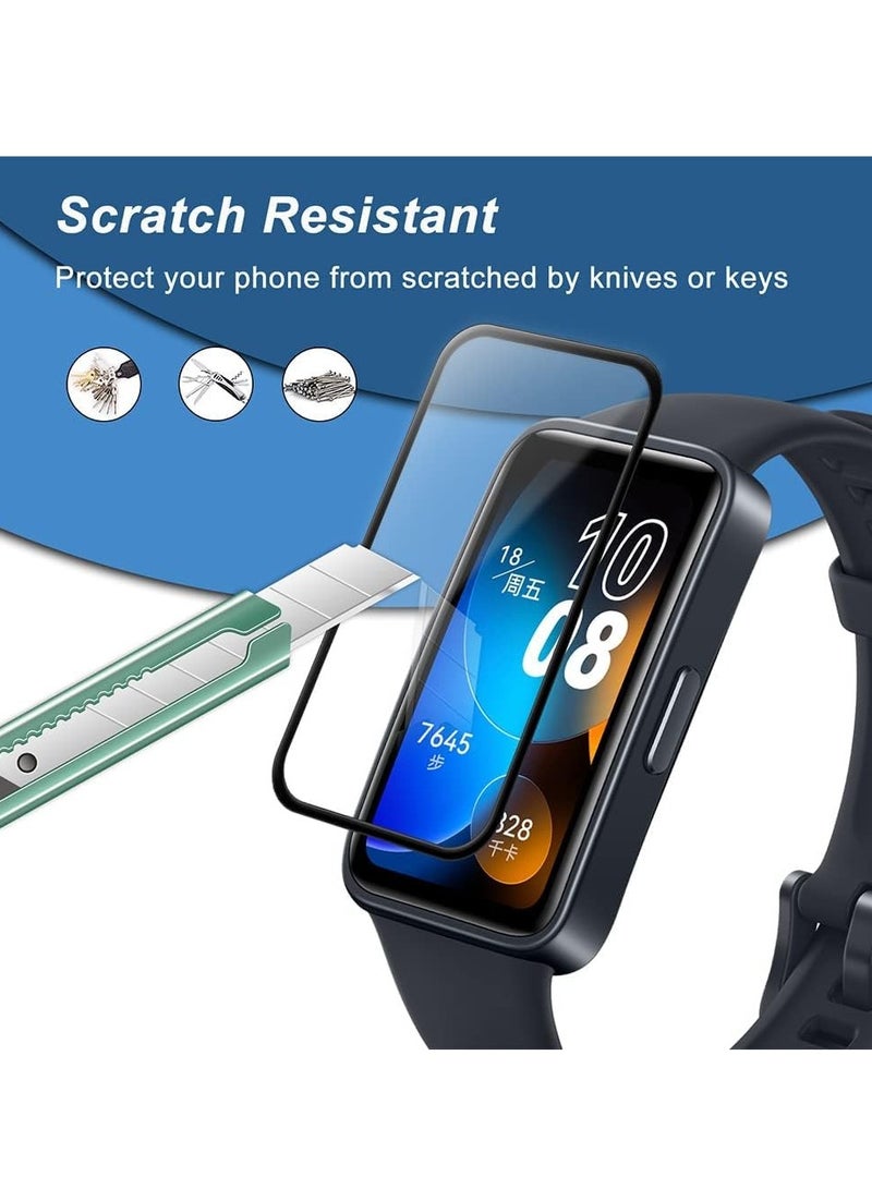 Screen Protector For Huawei Band 8/Huawei Band 9, 3D Curved Soft Edge Protective Film [Anti-Scratch] [Bubble Free] [Ultra Shatterproof] [High Sensitive] (Not Glass) - Image 3