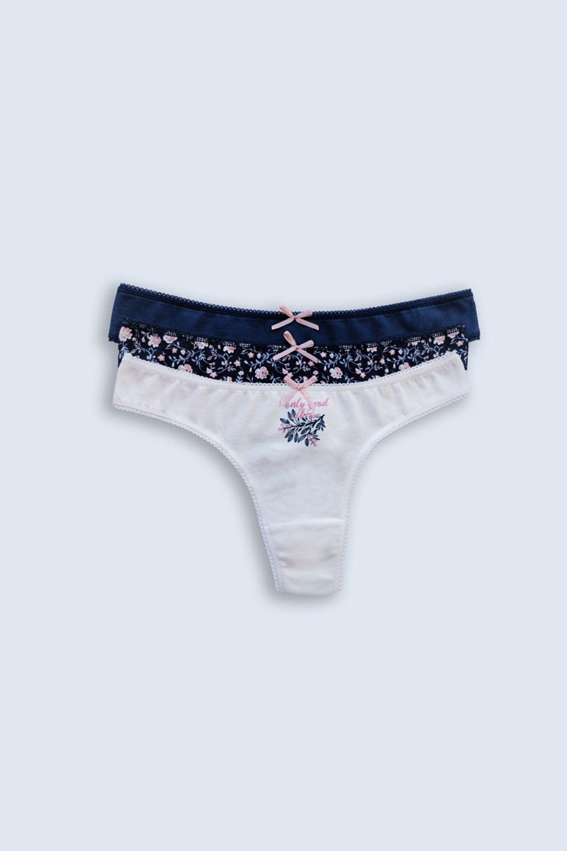 pierre cardin 3-Piece Economical Pack Angel 2702 Cotton Basic String Panties 