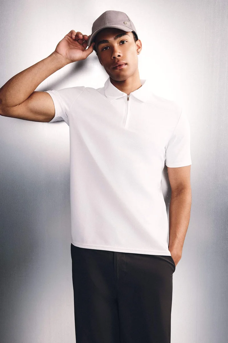 ديفاكتو Standard Fit Short Sleeve Polo Shirt