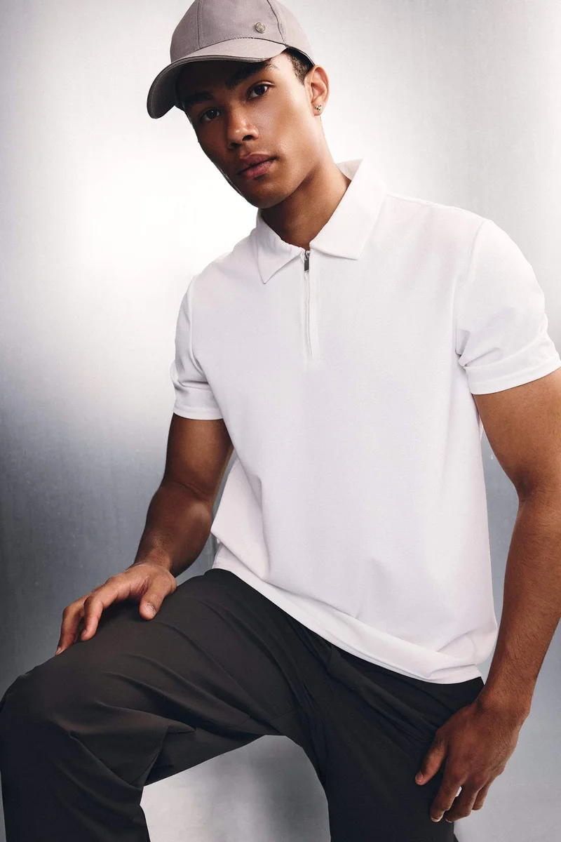 ديفاكتو Standard Fit Short Sleeve Polo Shirt