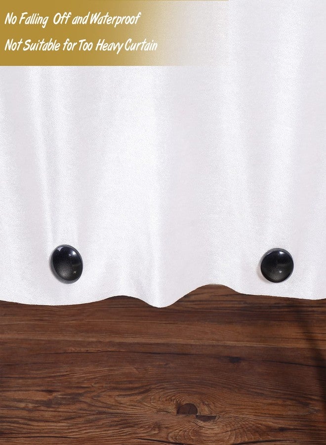 Jetec Magnetic Curtain Weights, Plastic Covered Heavy Duty No Sew Shower Curtain Magnets, Avoid Blowing Around, Work for Drapery, Tablecloth, Flag, Outdoor Liner(Black,24 Sets) - Image 5