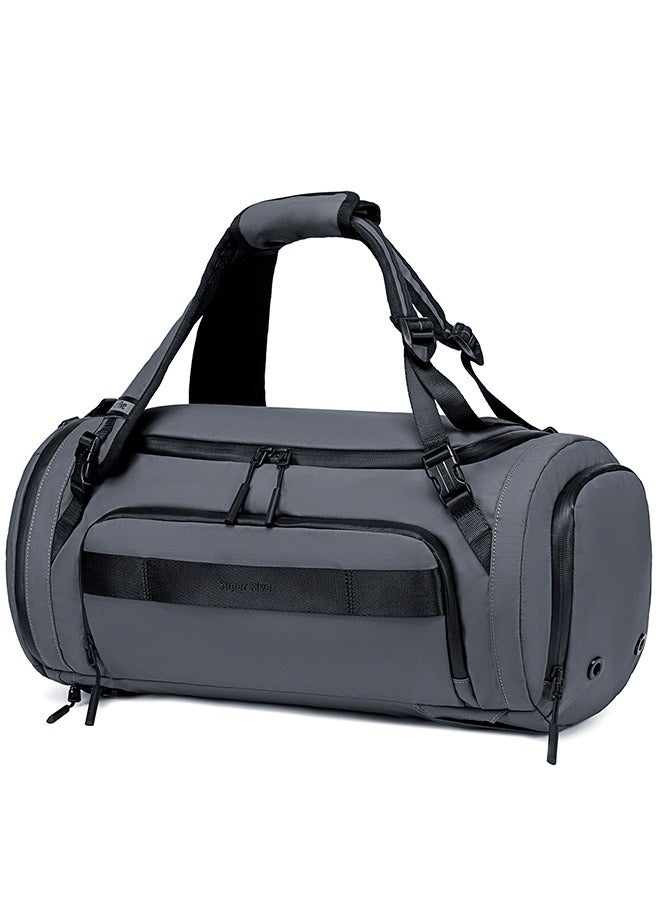 سوبر 5 FB00742 شنطة رياضية دافيل يد كتف مقاومة للماء مناسبه للسفر والجيم ذات سعة كبيرة من سوبر فايف - جراى - Image 1