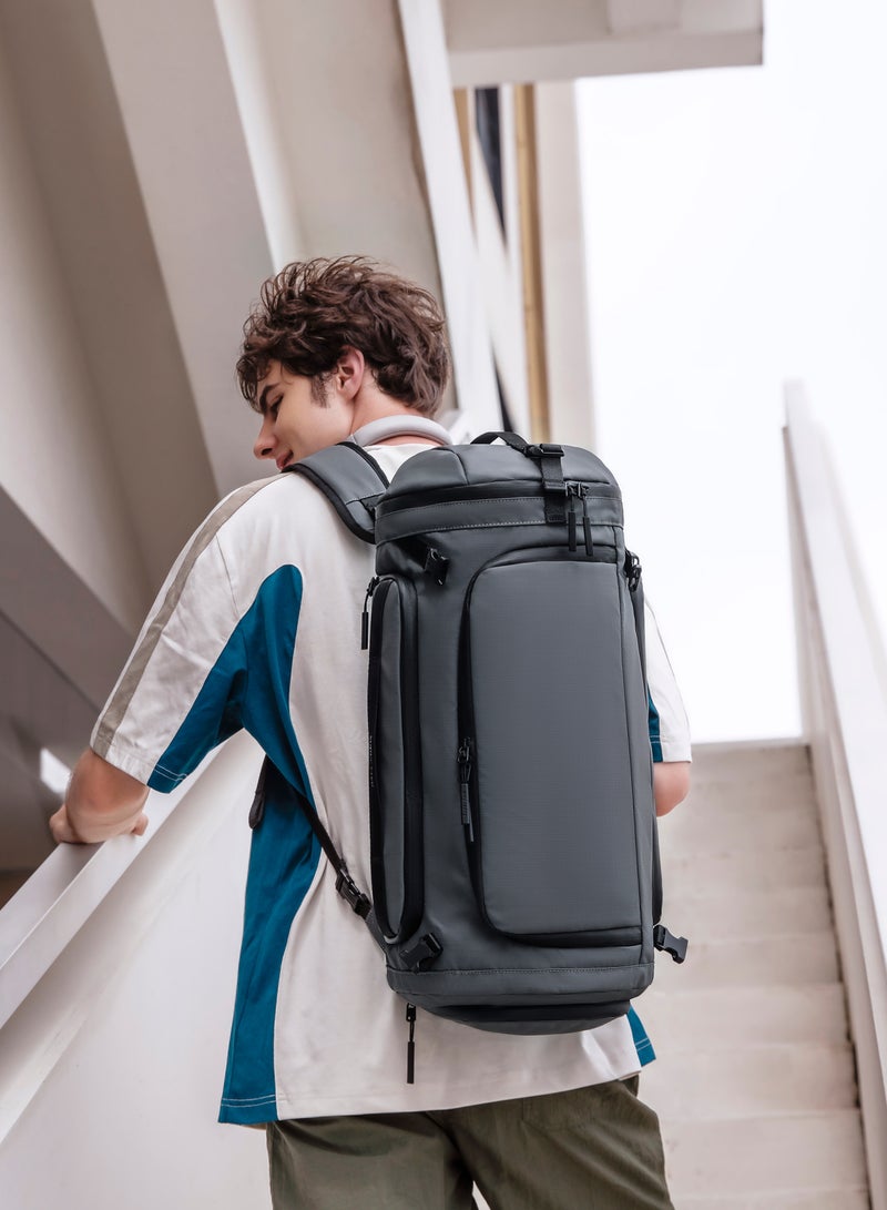 سوبر 5 FB00742 شنطة رياضية دافيل يد كتف مقاومة للماء مناسبه للسفر والجيم ذات سعة كبيرة من سوبر فايف - جراى - Image 2