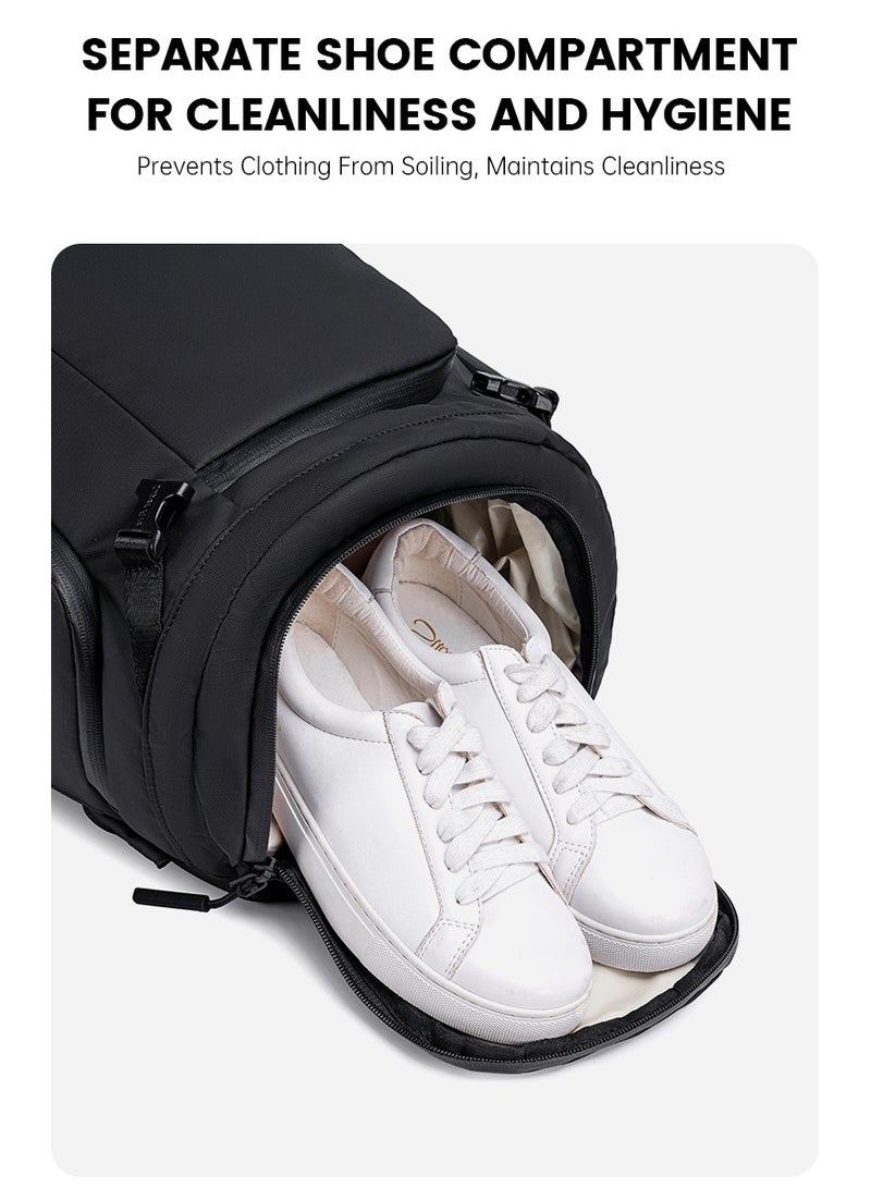 سوبر 5 FB00742 شنطة رياضية دافيل يد كتف مقاومة للماء مناسبه للسفر والجيم ذات سعة كبيرة من سوبر فايف - جراى - Image 5