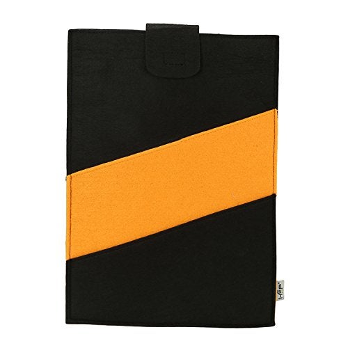 TGK Laptop Bags Briefcase Sleeve Carrying Case Tablet Cover Pouch Laptop Messenger Hand Bag for Women and Men (11.6 to 12 inch Sleeve, Black - Orange) - Image 1