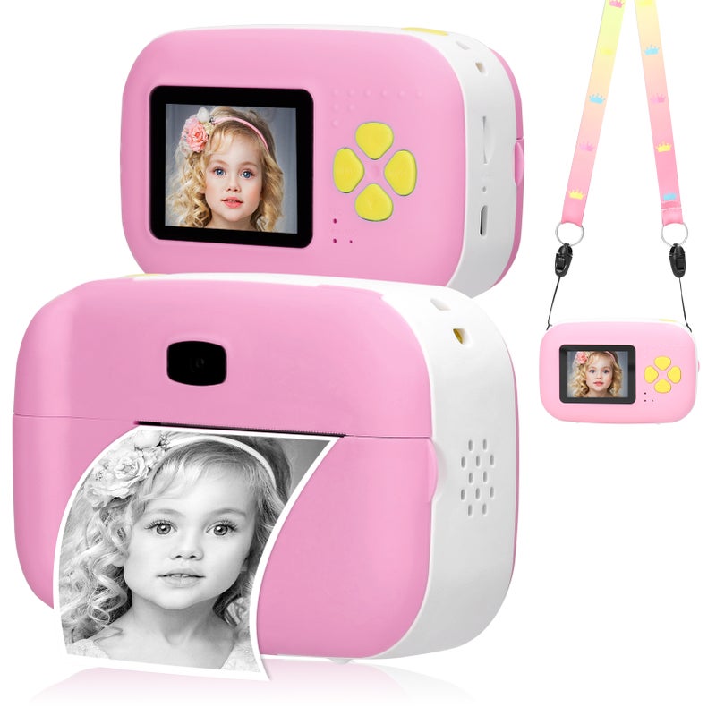1080P Portable Paper Film Zero Ink Instant Printing Selfie Thermal Camera Children Cameras Girls Boys Toys Photo Video Recording MP3 Player Multifunction Camera - Image 1