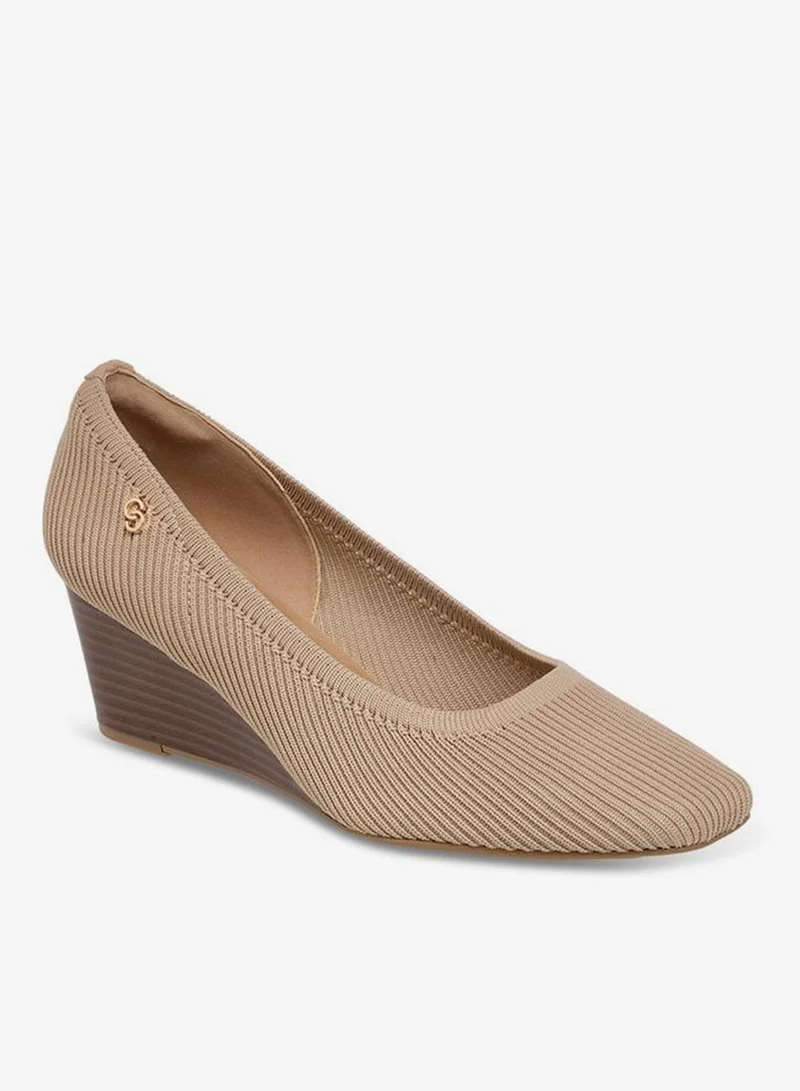 Celeste Women'S Textured Slip-On Wedge Heel Shoes