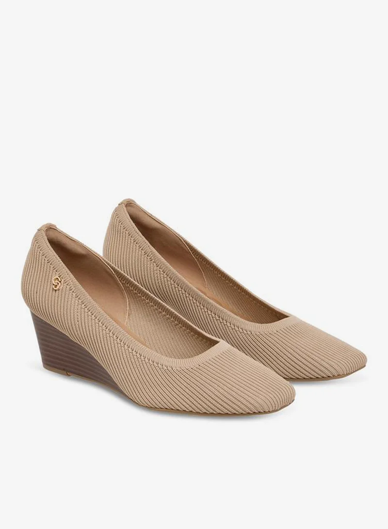 Celeste Women'S Textured Slip-On Wedge Heel Shoes