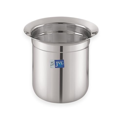 JVL Classicware Stainless Steel Gunj Multi-Purpose Storage & Serving Container with Spill-Free Pouring, Mirror Finish, Ideal Vessel for Milk, Rasam, Juices, Snacks & Cooked Food - 2.25 Litre - Image 1