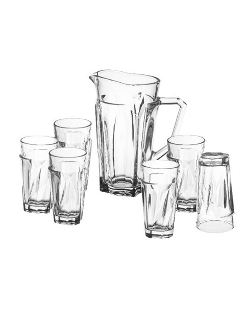 7 Pieces A Set Of Glass Jars And Cups
