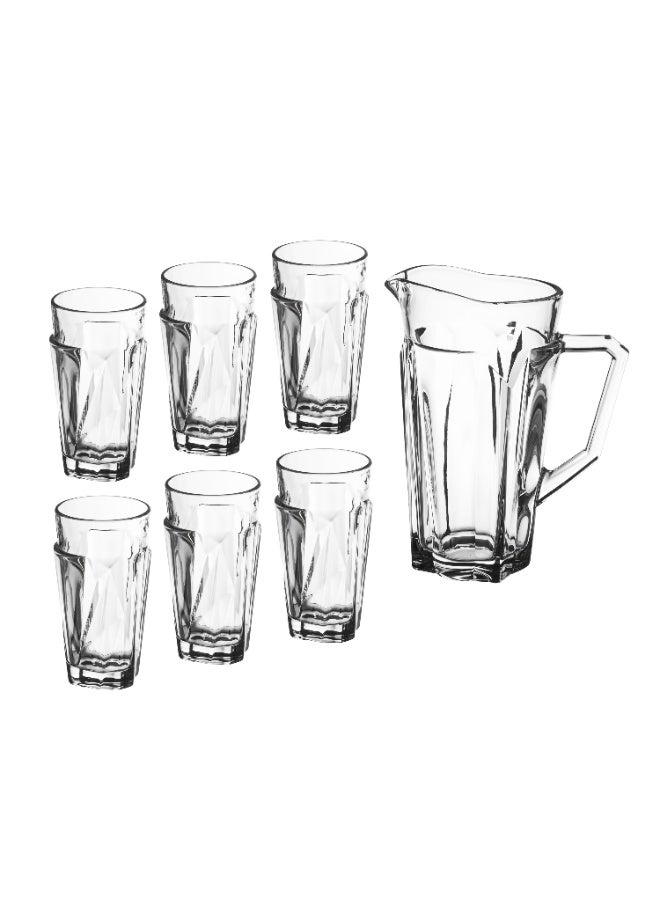 7 Pieces A Set Of Glass Jars And Cups