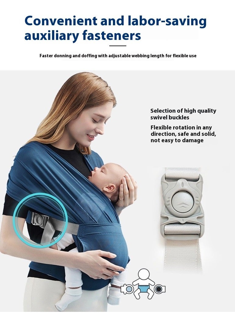 Baby Wrap Carrier - Lightweight & Breathable Hands-Free Infant Sling for Newborn to Toddler (8-33 lbs), Adjustable for All Body Types, Ergonomic Support, Baby Shower & Registry Gift （Soft Pea Green）  - Image 4