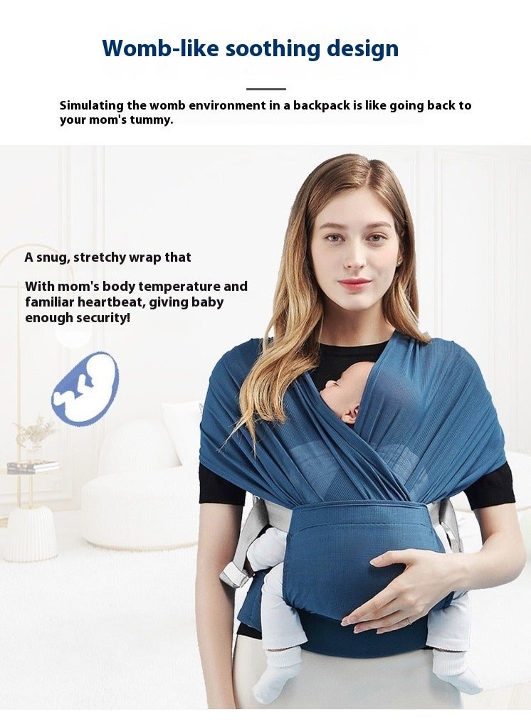 Baby Wrap Carrier - Lightweight & Breathable Hands-Free Infant Sling for Newborn to Toddler (8-33 lbs), Adjustable for All Body Types, Ergonomic Support, Baby Shower & Registry Gift （Soft Pea Green）  - Image 3