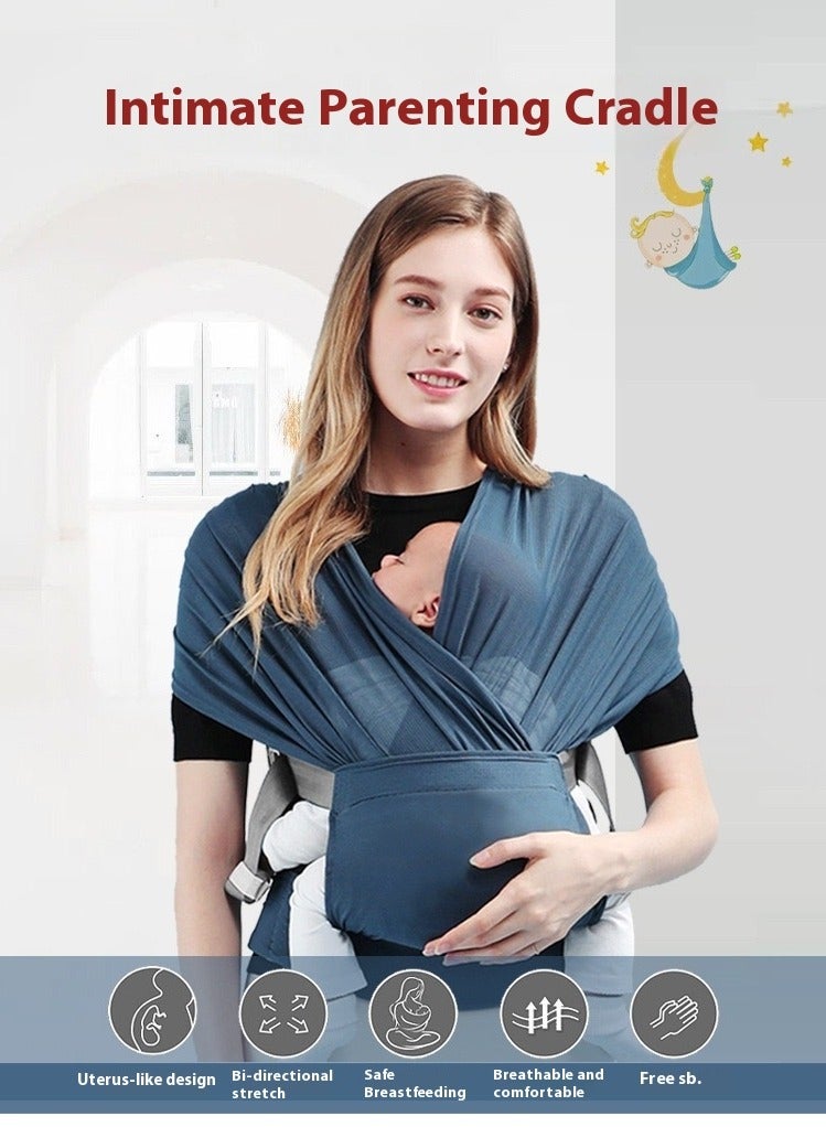 Baby Wrap Carrier - Lightweight & Breathable Hands-Free Infant Sling for Newborn to Toddler (8-33 lbs), Adjustable for All Body Types, Ergonomic Support, Baby Shower & Registry Gift （Soft Pea Green）  - Image 2