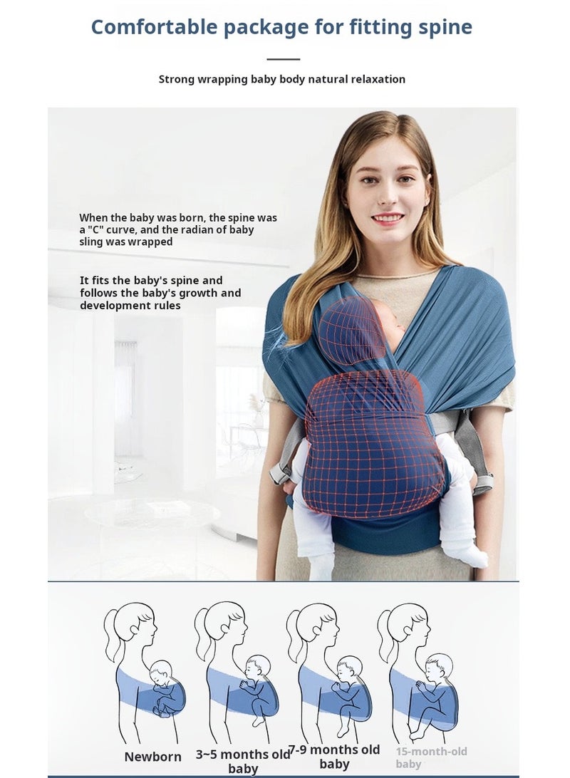 Baby Wrap Carrier - Lightweight & Breathable Hands-Free Infant Sling for Newborn to Toddler (8-33 lbs), Adjustable for All Body Types, Ergonomic Support, Baby Shower & Registry Gift （Soft Pea Green）  - Image 5