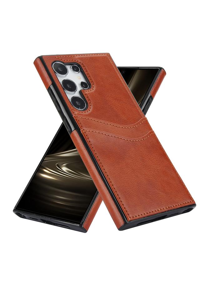 S-TOP Case For Samsung Galaxy S24 Ultra 5G Litchi Leather Skin Card Slots Phone Case - Image 2