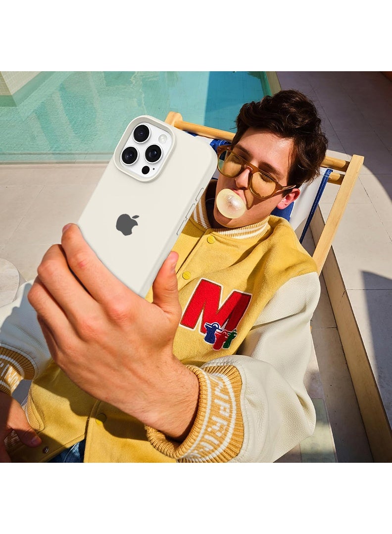 Case Up Apple iPhone 16 Pro Max 2024 Premium Soft Liquid Silicone Case Cover - Grey - Image 5