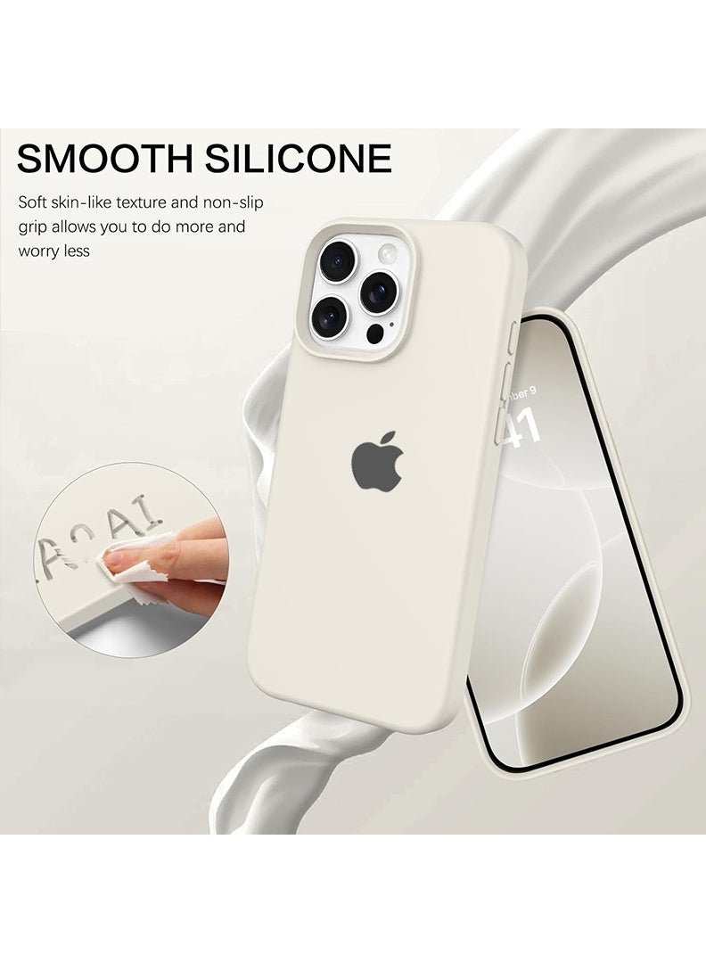 Case Up Apple iPhone 16 Pro Max 2024 Premium Soft Liquid Silicone Case Cover - Grey - Image 4