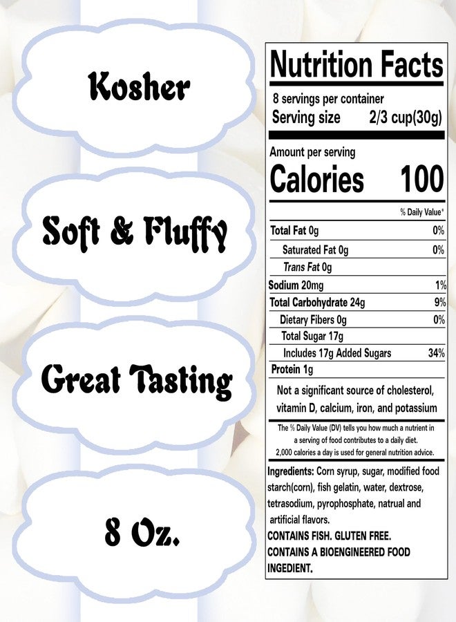 SNACKTERY Mini Marshmallows - Pack of 2 Bags (1 lb Total), White & Vanilla Flavored, Kosher, Nut-Free, Gluten-Free - Perfect for Baking, Cocoa, & Desserts - Image 3
