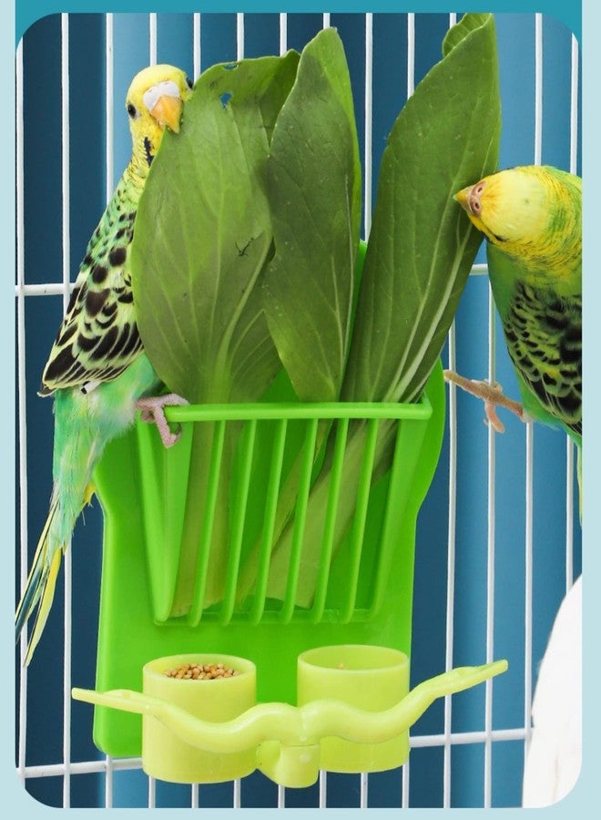 Barn Eleven Bird Parrot Feeder Cage Fruit Vegetable Holder Vegetable Rack Pet Food Hanging Feeder Parrot Fruit Hanging Containers for Cage - Image 5