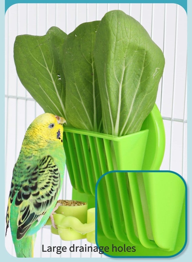 Barn Eleven Bird Parrot Feeder Cage Fruit Vegetable Holder Vegetable Rack Pet Food Hanging Feeder Parrot Fruit Hanging Containers for Cage - Image 4
