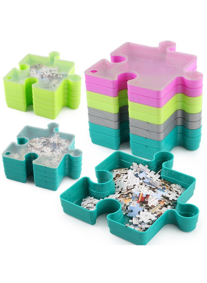 Manufacturers Supply 1000 Pieces Of Puzzle Adult Children Advanced Jigsaw Puzzle Mosaic Storage Box-Color:Puzzles Dark Green 691.2G  - Image 2