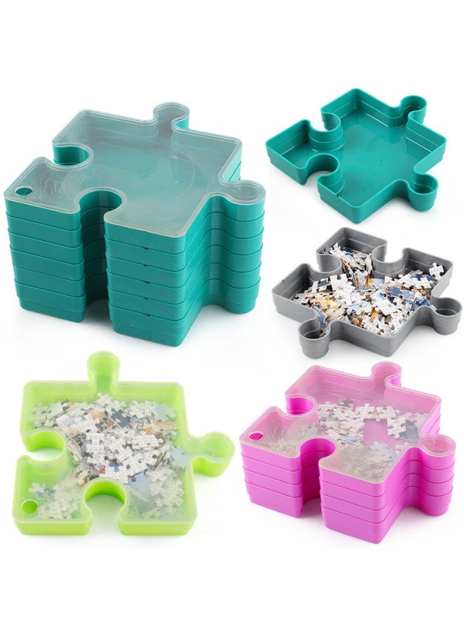 Manufacturers Supply 1000 Pieces Of Puzzle Adult Children Advanced Jigsaw Puzzle Mosaic Storage Box-Color:Puzzles Dark Green 691.2G  - Image 5